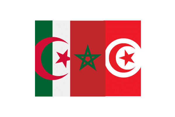 Drapeau algérie-maroc-tunisie