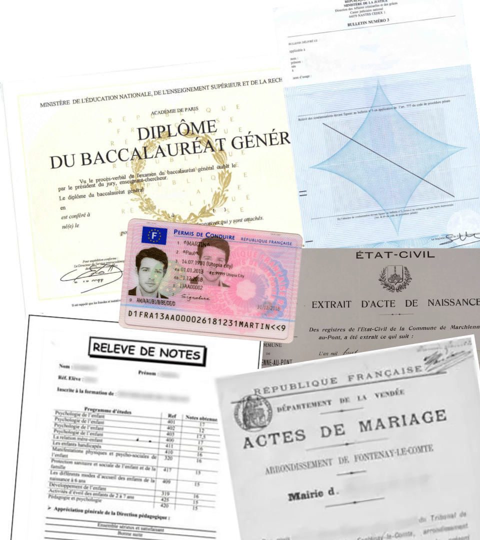 divers documents